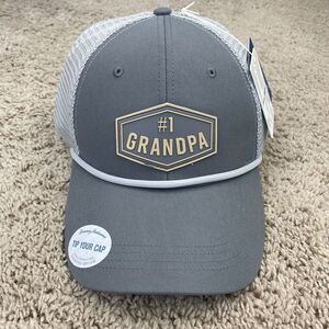 Tommy Bahama Hat Tip Your Cap Baja Margarita Recipe Gray Mesh #1Grandpa Snapback